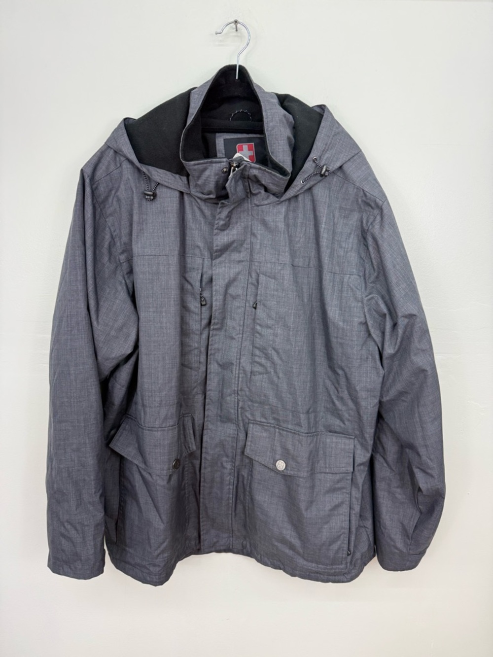 Swiss Tech Men's Hooded Gray Jacket